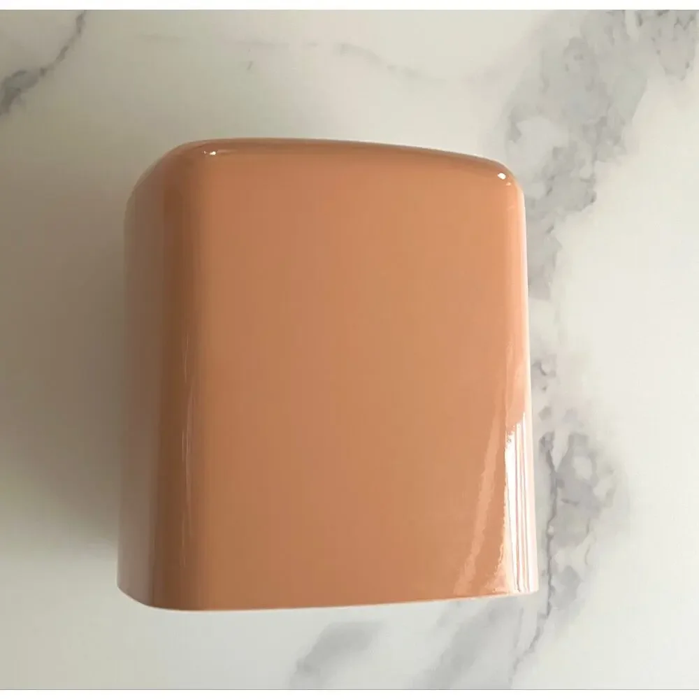 Vintage Andre Richard Japan Tissue Box Cover Peach Pink Plastic 80s Palm Beach